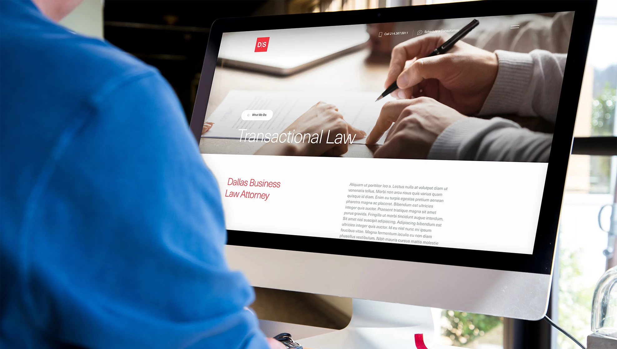 Dunn Sheehan practice area page mockup