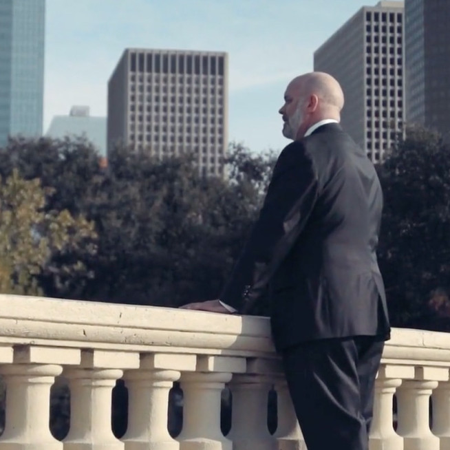 John Ramsey on bridge in Houston