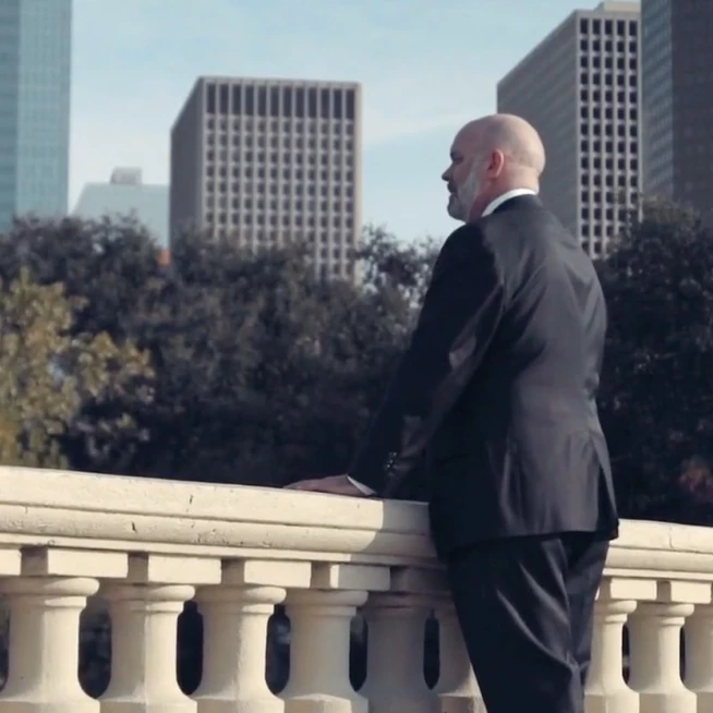 John Ramsey on bridge in Houston