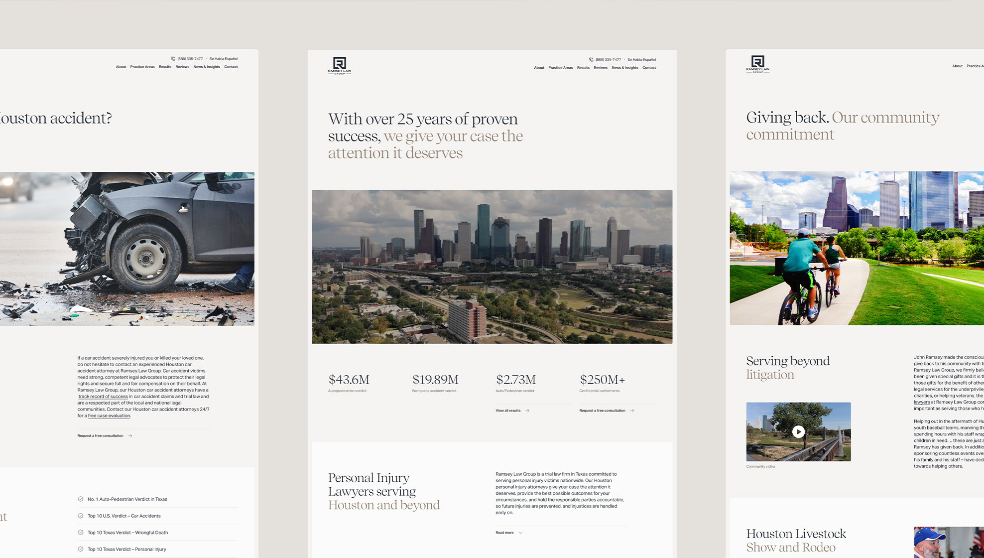 Ramsey Law Group web page designs