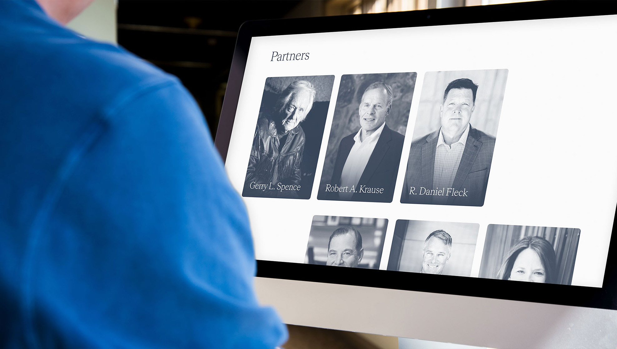 The Spence Law Firm attorneys page design on desktop