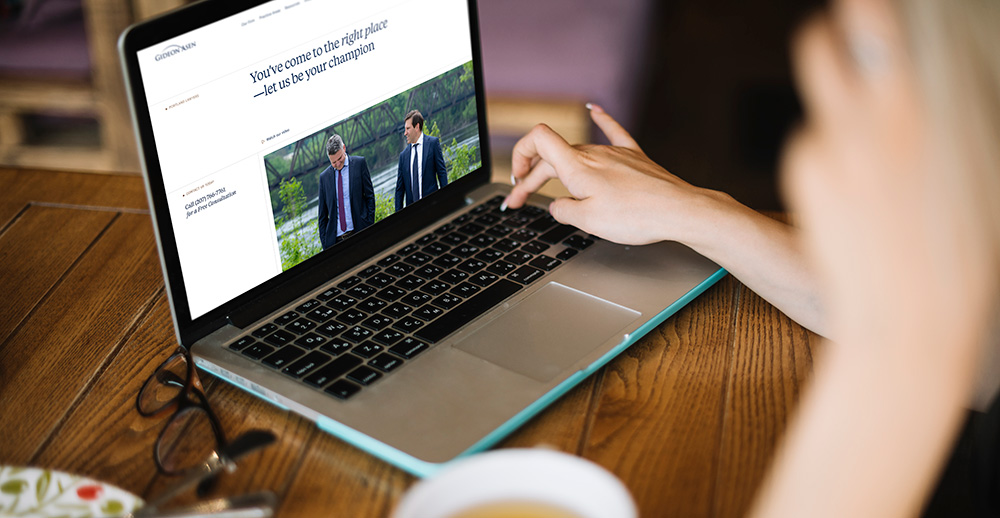 Gideon Asen website design on laptop